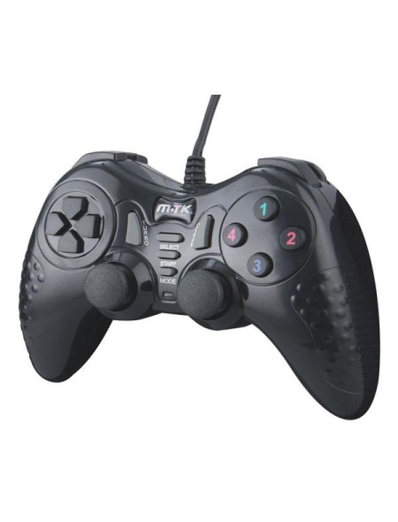 Mando Gamepad Pc K3404  / USB / Vibracion Dual Shock / Negro / MTK / 06050022
