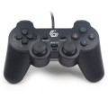 Mando PC Gaming Gembird  / Dual Vibracion / Cable 1.8m / Negro / JPD-UDV-01