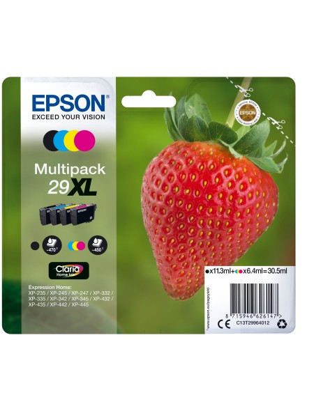 ÷ Tinta original epson t2996 multipack 4 colores c13t29964022 - con alarma