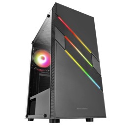 ÷ Caja atx semitorre gaming mars gaming mc-u3 xl black frontal argb con ventilador trasero sincronizad