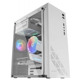 ÷ Caja atx semitorre gaming mars gaming mc100 white frontal y chasis en acero ultra-ligero 1xventilado