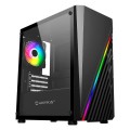 ÷ Caja micro atx gaming unyka mini glayze led frontal argb cristal lateral templado