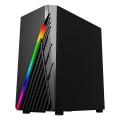 ÷ Caja micro atx gaming unyka mini glayze led frontal argb cristal lateral templado