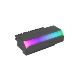 ÷ Adaptador atx mars gaming mcal24 24 pines a 90? iluminacion argb compaatibilidad universal