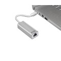 Adaptador conversor Type-C a Ethernet Gigabit RJ45 / 15cm / Nanocable 10.03.0402