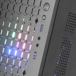 ÷ Caja microatx gaming mars gaming mc-core black frontal metal-mesh con 2 ventiladores frgb 120mm vent