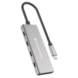 ÷ Hub usb 3.2 conceptronic hubbies16g 4-port usb 3.2 gen 2 hub, 10gbps, usb-c x 4, 100w usb pd, alumin
