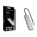 ÷ Hub usb 3.2 conceptronic hubbies16g 4-port usb 3.2 gen 2 hub, 10gbps, usb-c x 4, 100w usb pd, alumin